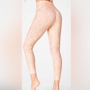 PureLuxe Made by Fabletics Peach Tie-Dye Leggings